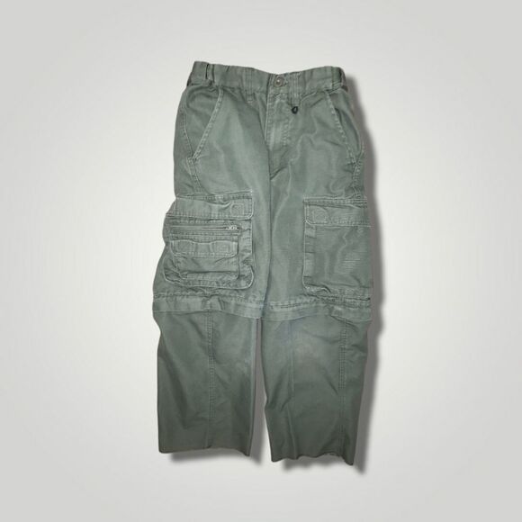Boy Scouts of America army green zip off cargo pants sz 6 - Picture 1 of 4